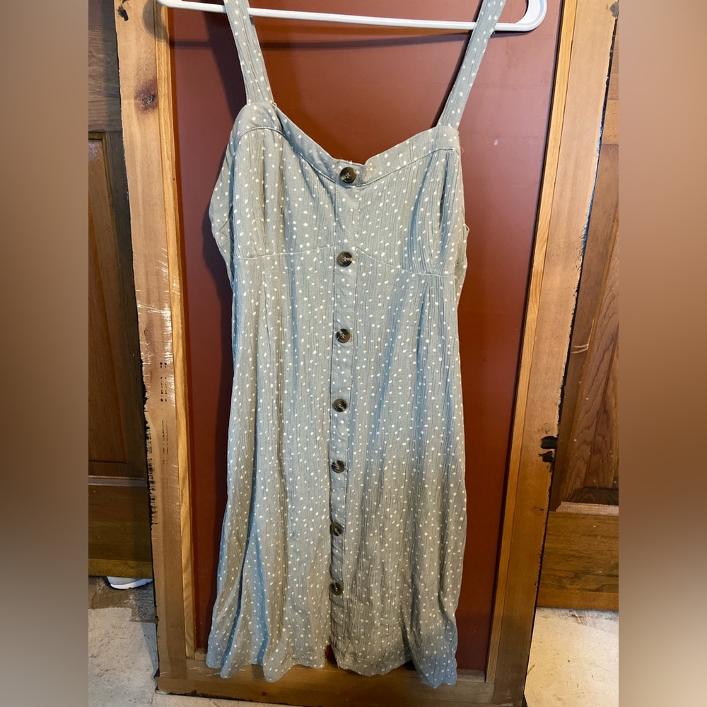 Women’s green polka dot wallflower mini dress